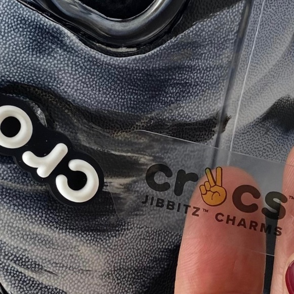 Crocs Sandals Classic Cozzzy Men's Black White Marble Tie Dye Slide Size 13 - Picture 10 of 13